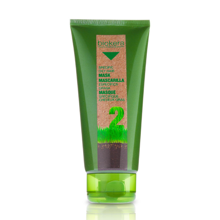 SALERM Hair Mask Biokera Natura Specific Oily Hair Mask 200 ml for Oily Hair With Brewers Yeast Lightweight Conditioning