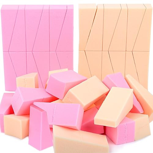 Teenitor 48 Pieces Makeup Sponges For Foundation Latex Free Small Wedge Shaped Sponge Applicator For Liquid Cream Founda