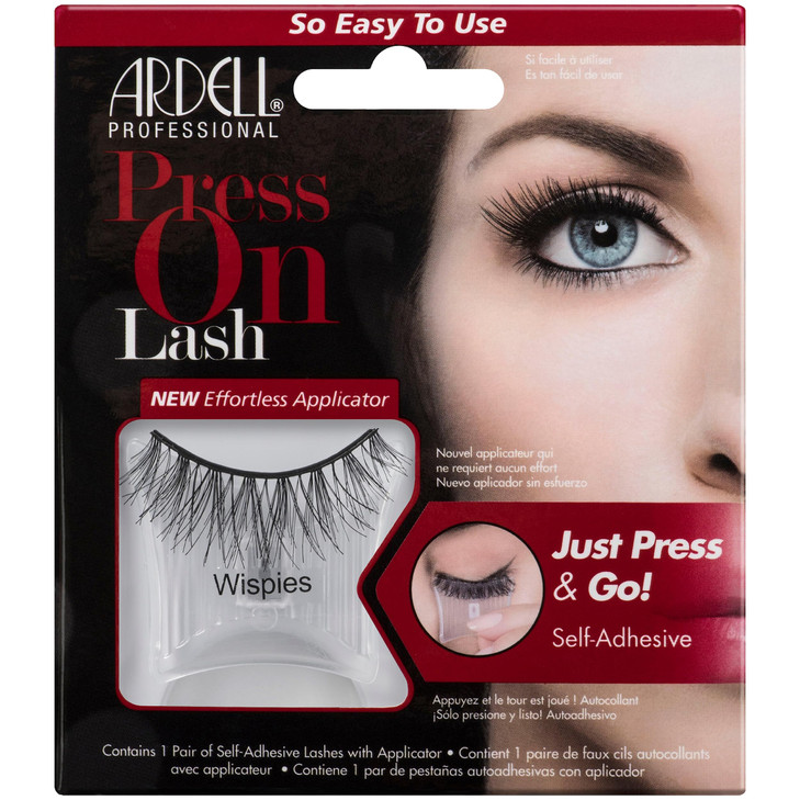 Ardell Press On Lashes Wispies Self Adhesive Eyelashes Natural Look Faux Mink False Lashes No Glue Eyelashes 1 Pack