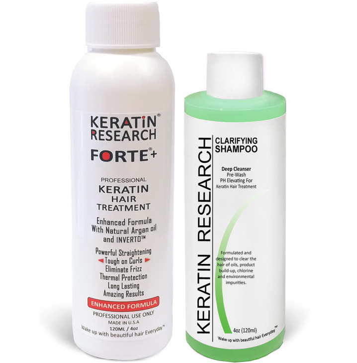 Keratin Brazilian Blowout Treatment Extra Strength 120ml with Clarifying Shampoo Enhanced Formula for Curly Hair By Kera