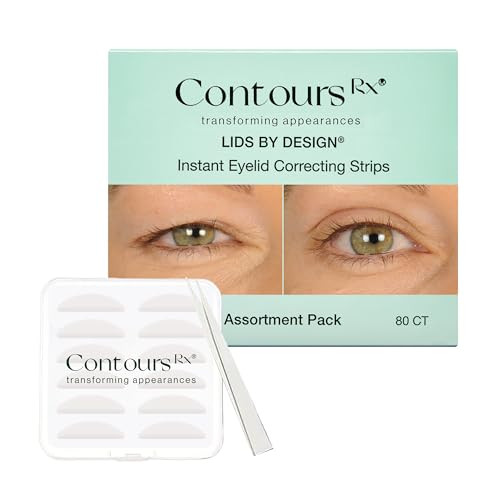 Contours Rx Lids by Design Assorted Instant Eyelid Lift Strips N4N7 for Slight to Dramatic Droopy Hooded Heavy Lids Tran