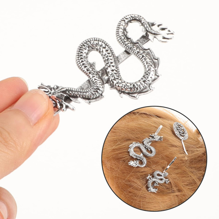 LALAFINA 6pcs Metal Hairpins Dragon Retro Headdress Girls Accessories Women Clip Barrettes Pin Metal for Punk Hairpins Clips Bobby Stylish Girl Hair online at globaldelivered