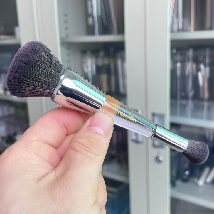 VelaYue Dual Ended Foundation Concealer Makeup Brush Duo Face Eyes Brush for Liquid Cream and Powder Complexion Perfecto