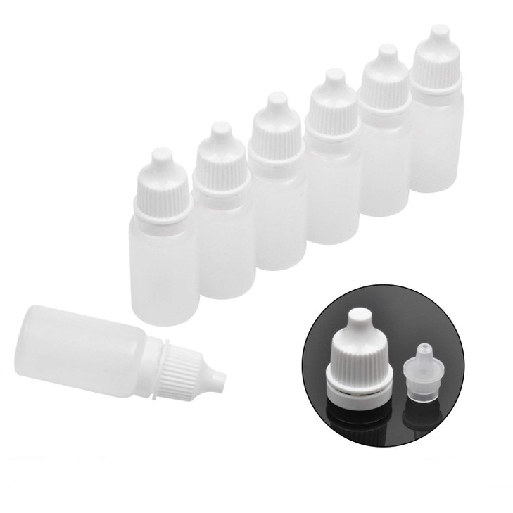 Jespeker 50 PCS 10ml Plastic Dropper Bottle Drop Bottles Empty Squeezable Eye Liquid Essential Oil Squeeze Bottle Small