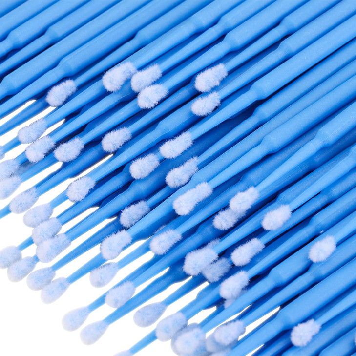BTYMS 200 Pieces Disposable Micro Applicators Brush Dental Mascara Brushes Micro Swabs Microbrush for Lash Extensions