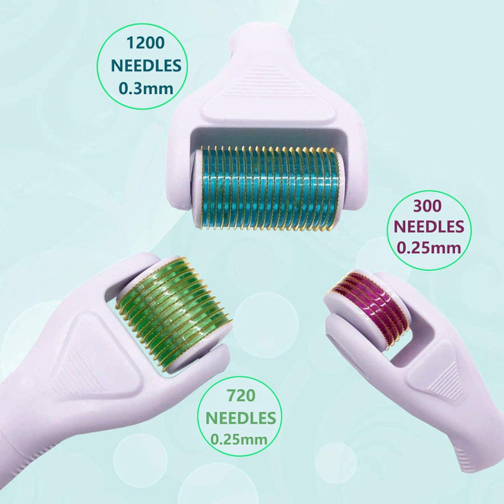 Derma Roller for Face and Body Angel Kiss 4 in 1 Titanium Microneedling Roller Kit Micro Needle Microneedle Roller 300 a