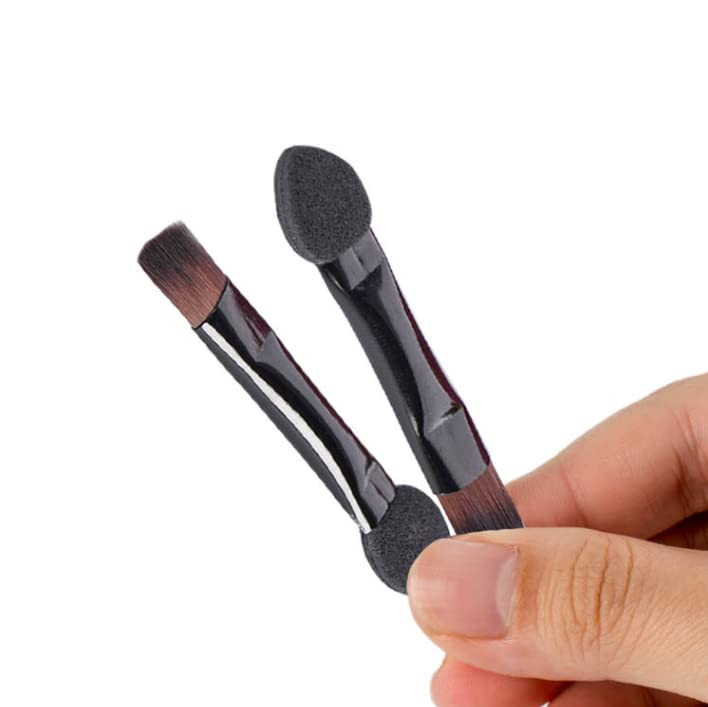 Duehut HLLMX 20 PCS Double Sided Eye Shadow Sponge Applicator Makeup Brushes Travel Eyeshadow Applicator Makeup Tool Bla