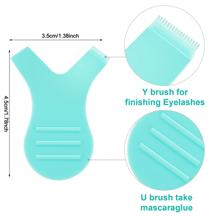 Yaomiao 30 Pcs Y Lash Lift Tool Y Shape Lash Lift Brush Silicone Eyelash Separator Tool Perm Brush for Eyelash Extension