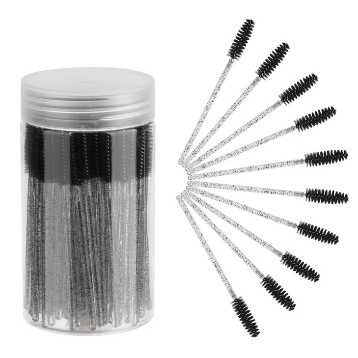 CHEFBEE 100PCS Disposable Eyelash Brush Mascara Wands Makeup Brushes Applicators Kits for Eyelash Extensions and Eyebrow