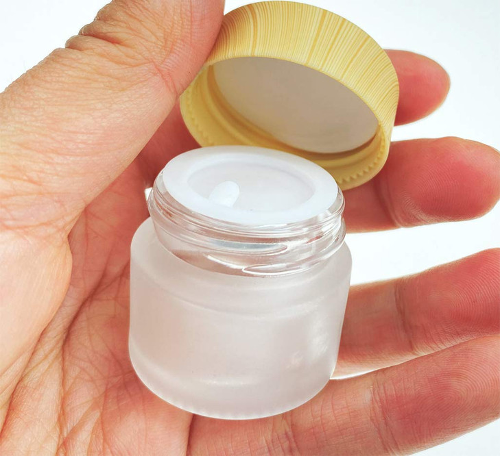 ericotry 3PCS 10g10ml Empty Refillable Translucent Glass Makeup Cosmetic Face Cream Lip Balm Storage Container Jar Pot B