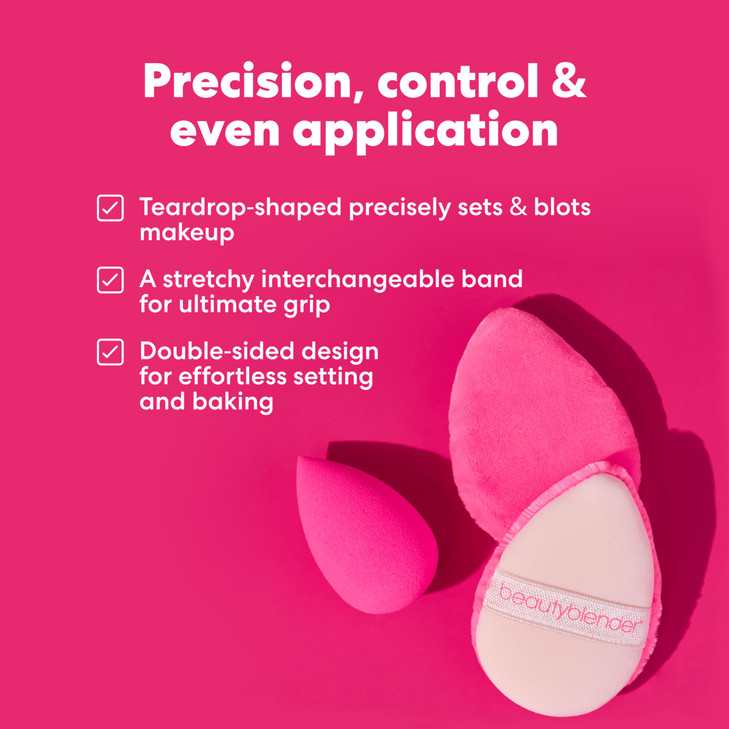 Beautyblender Pocket Puff DualSided Beauty Blender Powder Puff for Setting and Baking Reusable Washable