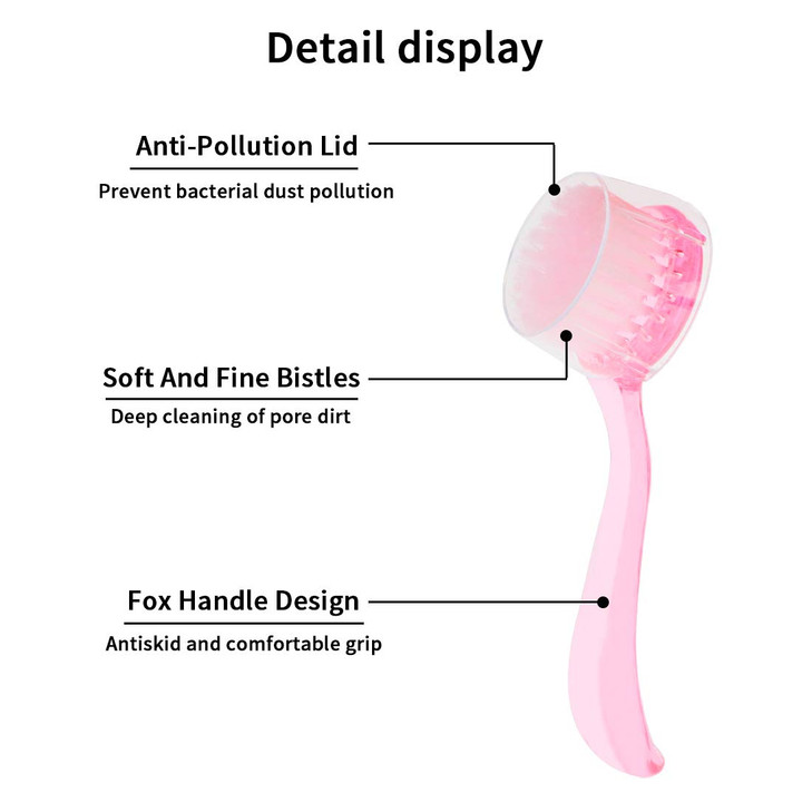 4 Colors Facial Cleansing Brush Beomeen Face Scrubber Exfoliating Brush Face Wash Scrub Exfoliator for Skin Care Makeup