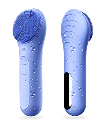 NgraCoola CLIE Facial Cleansing Brush Waterproof and Rechargeable Face Scrub Brush for Men Women Cleansing Exfoliating a