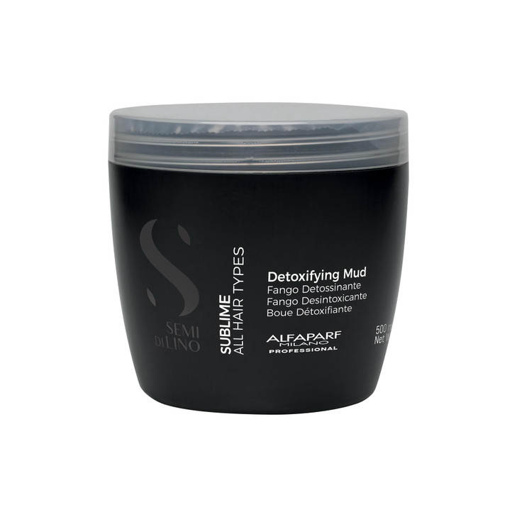 Alfaparf Milano Semi Di Lino Sublime Detoxifying Deep Cleansing Mud Treatment Safe on Color Treated Hair ClayBased Detox