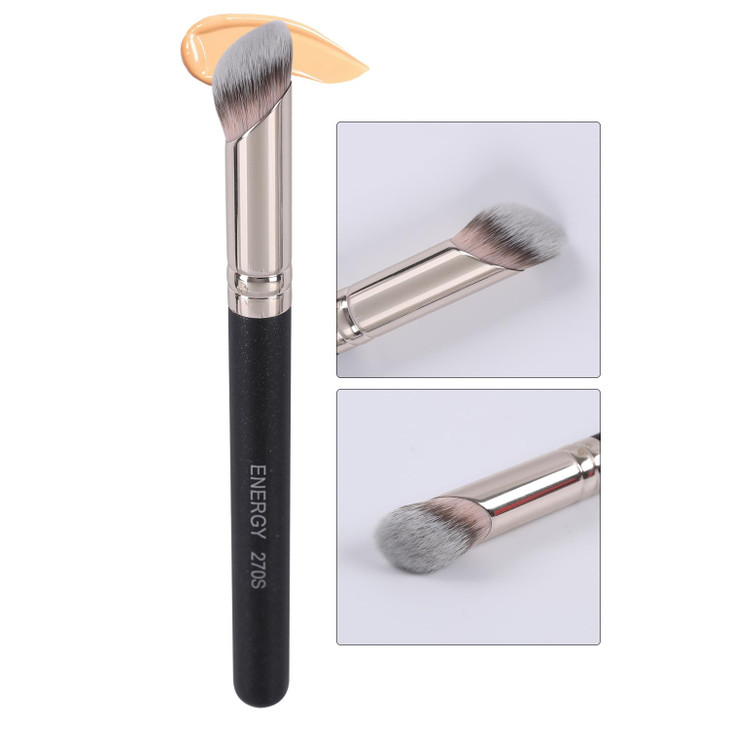 ENERGY Concealer BrushAngled Eye Makeup Small Foundation Blending Brush for Under Eye Nose TZone Soft Synthetic Bristles