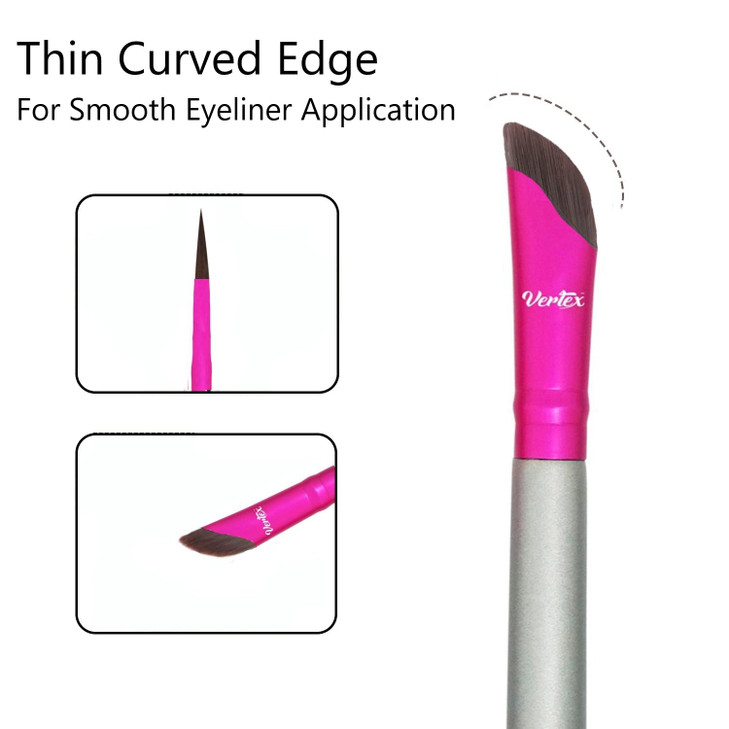 Eyeliner Brush Fine Angled Set For Liquid Gel Liner Applicator Bent Stencils Thin Pencil Pen Real Small Sharpener Angle