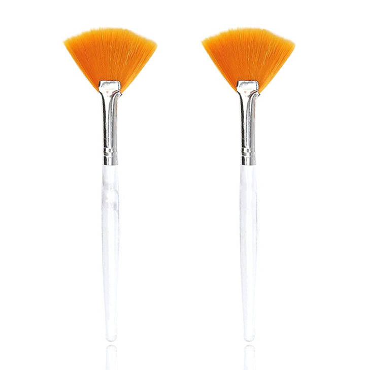 Soft N Style Facial Brushes Fan Mask Brush Soft Makeup Brushes Mask Applicator Brushes Tools Cosmetic Tools for Peel Mas