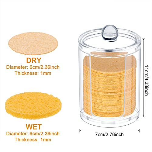 Geiserailie 50 Pcs Compressed Facial Sponges Facial Makeup Natural Cosmetic Spa Sponges for Women Cleansing Exfoliating