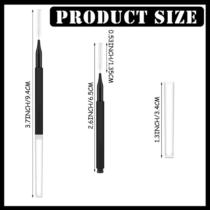 Patelai 150 Pieces Micro Eyebrow Brush with Cap Brow Lamination Spoolie Comb Lift Tools Lash Filler Eyelashes Extensions