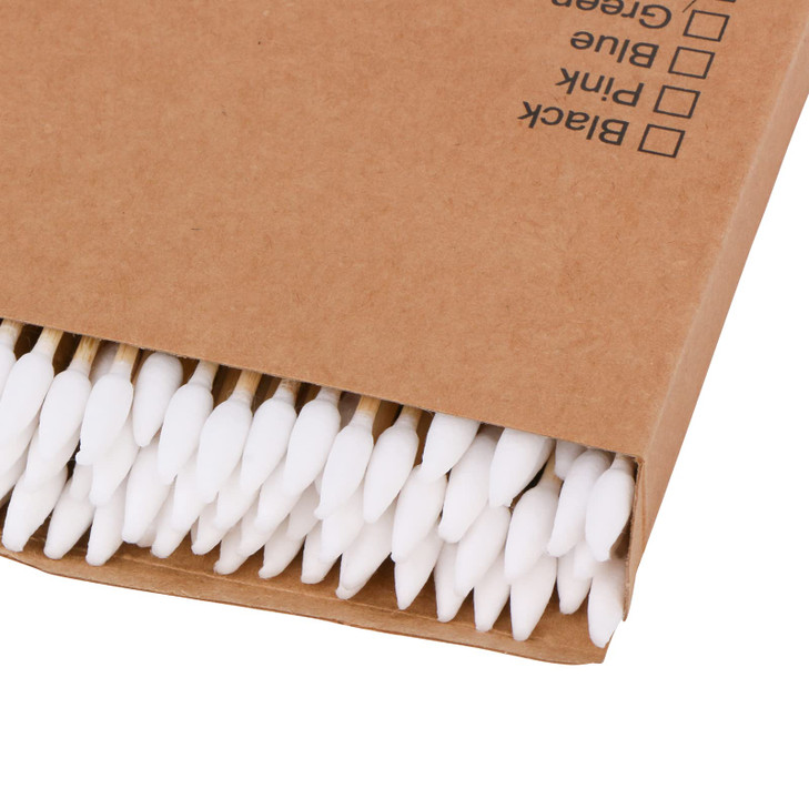 Natural Bamboo Cotton Swabs EcoFriendly Biodegradable Comfortable and SoftTwo Tip Buds 2 Different Cotton BudsBamboo Cot