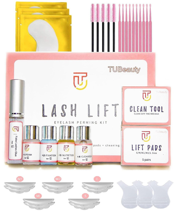 Lash Lift Kit Eyelash Perming Full Lash Kit All in 1 for Professional Eyelash Lash Extensions Glue Upgraded Version Lash