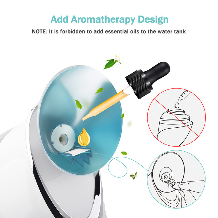 EZBASICS Facial Steamer Ionic Face Steamer for Home Facial Warm Mist Humidifier Atomizer for Face Sauna Spa Sinuses Mois