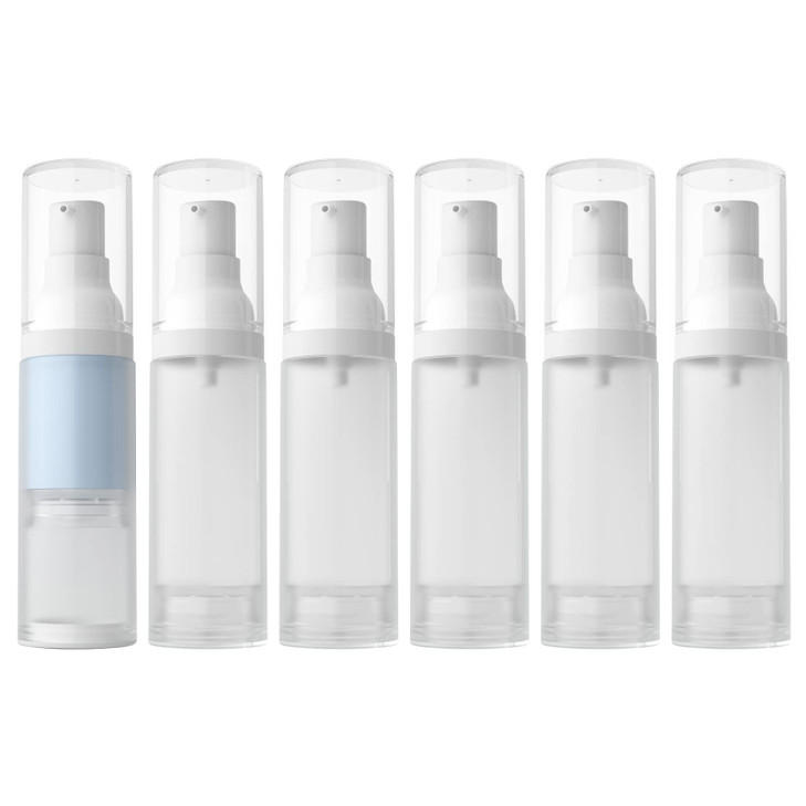 LONGWAY 1oz 30ml Airless Cosmetic Cream Pump Bottle Travel Size Dispenser Refillable ContainersFoundation Travel Pump Bo