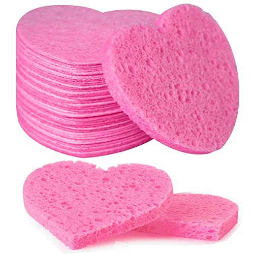 50Count Facial Sponges Compressed 100 Natural Cellulose Face Sponge Professional Cosmetic Spa Sponges for Face Cleansing