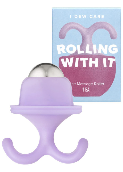 I DEW CARE Facial Tool Rolling with It Cooling Stick Skincare Tool Depuffing Ice Face Roller with Cap Gift Reusable and