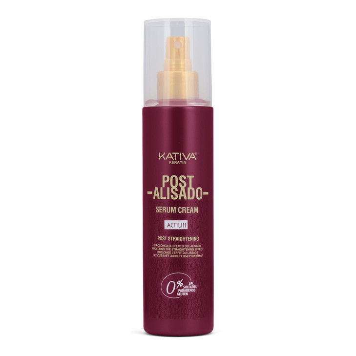 Kativa Post Straightening Serum Cream 68 Oz Prolongs Straightening Results for Manageable Shiny Smooth Hair Free of Salt