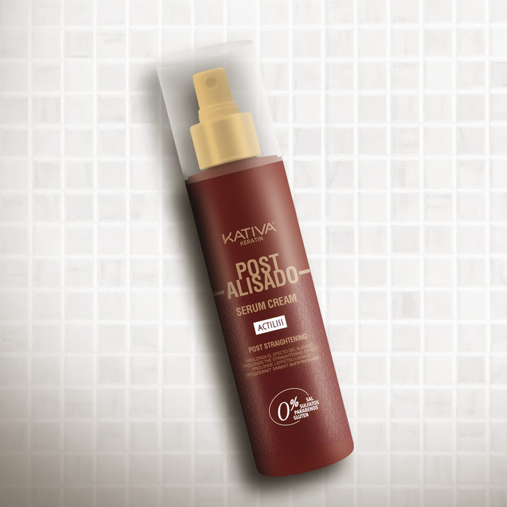 Kativa Post Straightening Serum Cream 68 Oz Prolongs Straightening Results for Manageable Shiny Smooth Hair Free of Salt