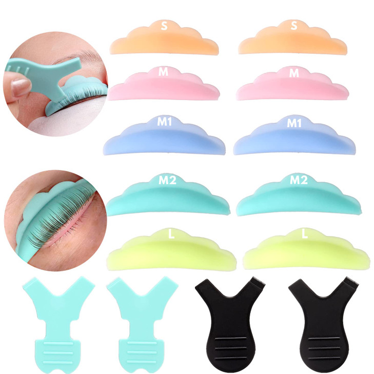 Eyelash Perming Curler Eyelash Lift Rods Lash Lift Pads Makeup Utensil Reusable Lash Lifting Shield Pads Supplies Silico
