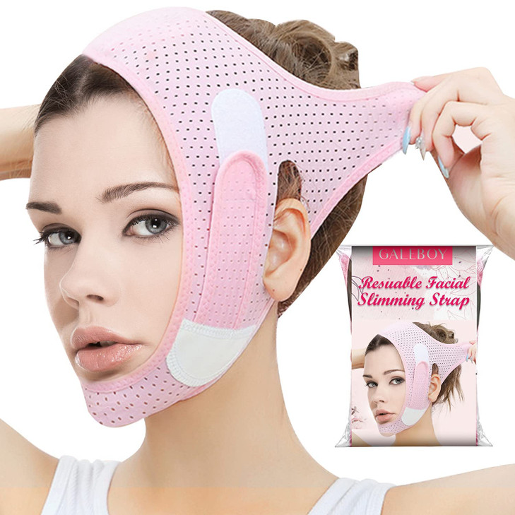 Galeboy Double Chin Reducer Face Slimming Strap V Line Lifting Mask Chin Strap For Women And Men AntiWrinkle Face Mask F