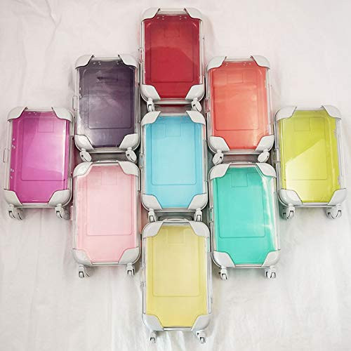 HBZGTLAD 10pcs false eyelashes packaging box pink luggage lashes suitcase mink lashes packing fluffy and curly case empt