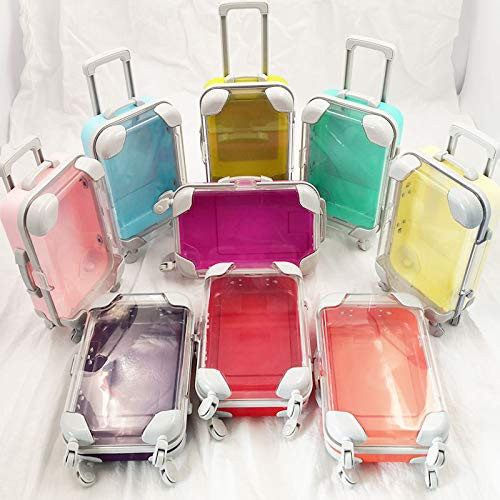 HBZGTLAD 10pcs false eyelashes packaging box pink luggage lashes suitcase mink lashes packing fluffy and curly case empt