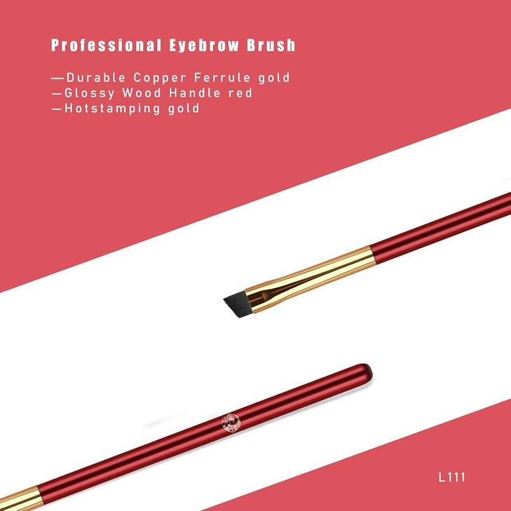 ENERGY Eyebrow Brush Angled Gel Eyeliner Makeup Brush L111 Ultra Thin Slanted Pro Liner Brush Firm Stiff Synthetic Brist