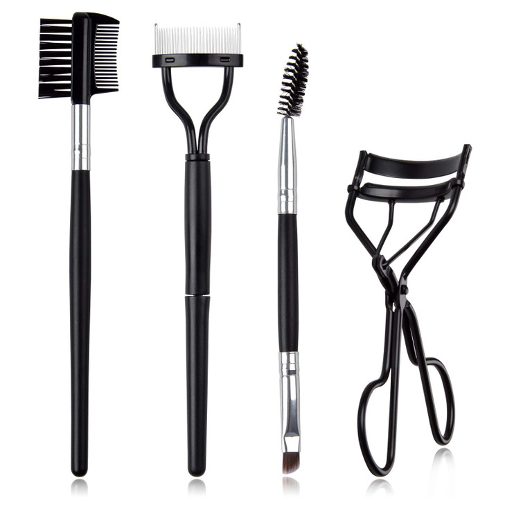 Eyelash Comb Brush Tools EBANKU 4pcs Eyebrow Brush Comb Eyelashes Curler Lash Separator Tool Double Ended Professional E