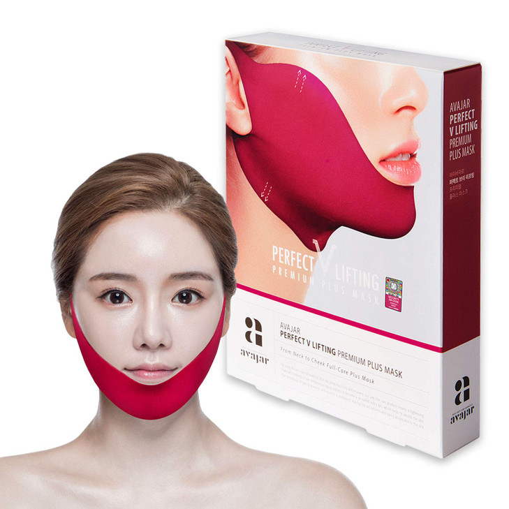Double Chin Mask Creator Avajar Caffeine V Lifting Premium Plus Mask 5pcs V Line Mask Face and Neck Line Mask Facial Str