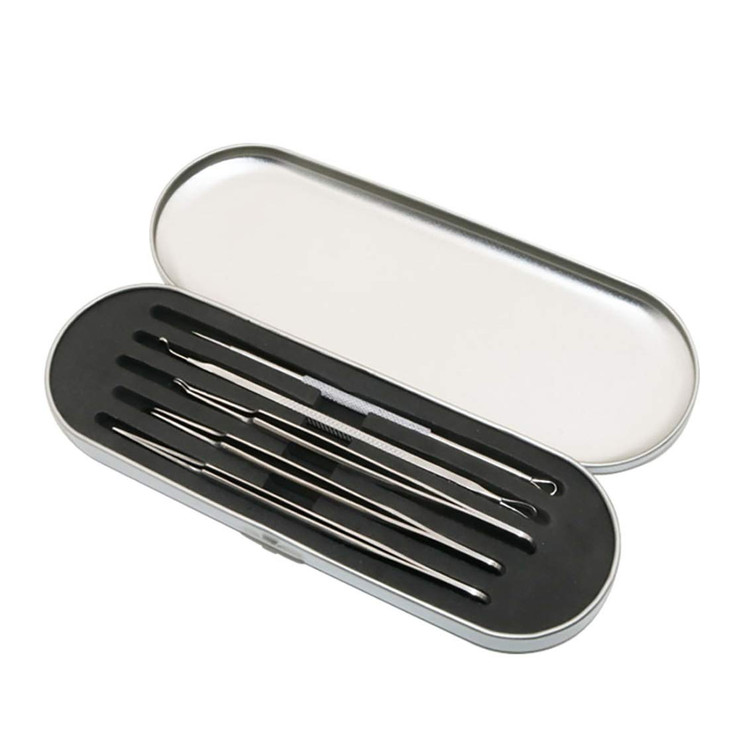 Blackhead Remover Kit FEITA Blackhead Tweezers Removal Tool Kit Set Acne Tweezers Pimple Comedone Extractor with Travel