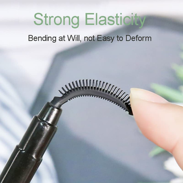Eyelash Comb Lashes Brush Separator Mascara Brush Eyelashes Definer Lash Separating Cosmetic Tool Silicone Comb With Dus