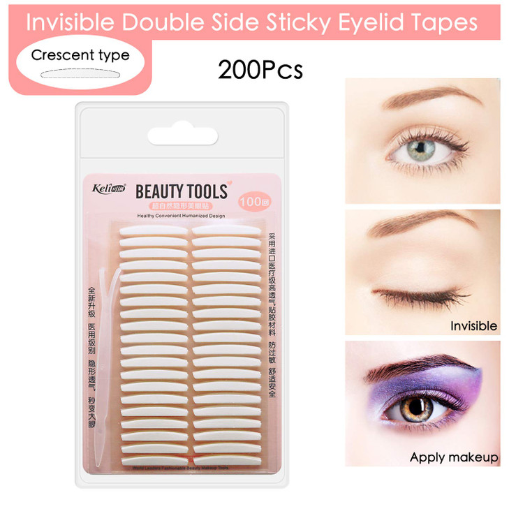 Ultra Invisible Double Eyelid Tape Stickers 200Pcs100Pairs Both Side Sticky Instant Eye Lid Lift Strips Perfect for Hood