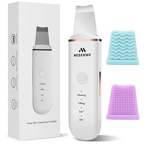 Skin Scrubber Face Skin Spatula Facial Scrubber Spatula for Deep Cleansing Blackhead Remover Pore Cleaner with 4 Modes W