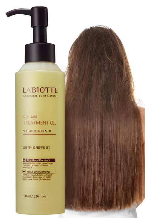 LABIOTTE Silk Oil Hair Treatment for Repair Frizz Control Shine With Jojoba Oil for Dry Damaged Hair Growth 507 Fl Oz