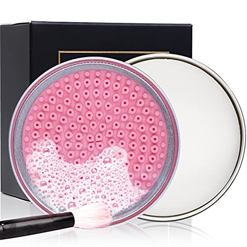 DUcare Makeup Brush Cleaner Shampoo Soap Solid Brush Cleaning Mat Removes Cosmetic Color Brush Cleaner Pad for Cleaning