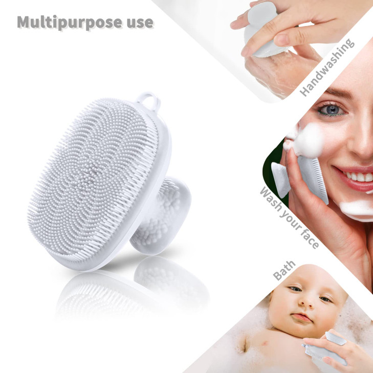 Silicone Face Scrubber for Men Facial Cleansing Brush Silicone Face Wash Brush Manual Waterproof Cleansing Skin Care Fac