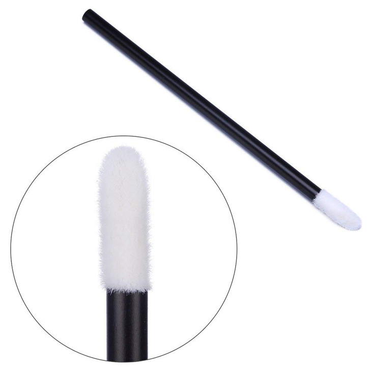 100 Pieces Disposable Lip Wands Lip Gloss Applicators Lipstick Lint Free Wands Makeup Applicator Lip Brushes Doe Foot Ap