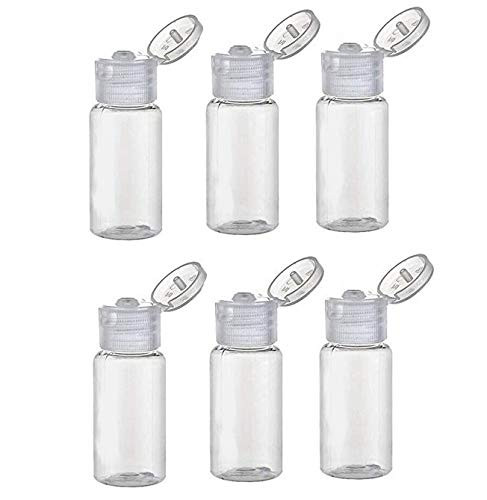 DNHCLL 12 PCS 15ml05oz Travel Size Empty Plastic Sample Bottle Container With Flip Cap Travel Vial Jar Pot For Emollient