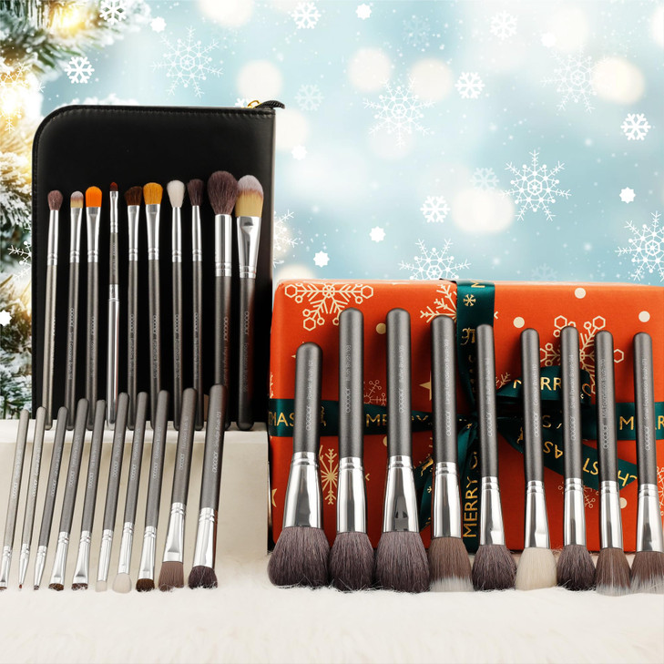 Docolor Professional Makeup Brush Set 29Pcs Makeup Brushes Valentines Day Gifts Premium Goat Synthetic Fiber Foundation