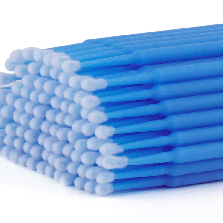 Cuttte 500PCS Disposable Micro Swabs for Eyelash Extension Micro Applicators Eyelash Swabs for Makeup Application Blue H