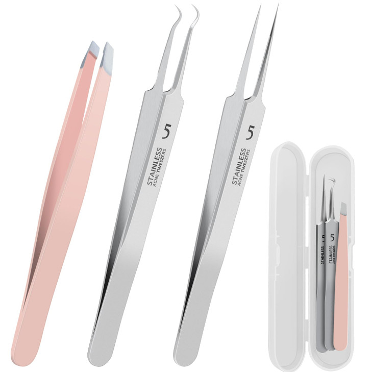 WSYUB Blackhead Remover TweezersIngrown Hair Tweezers Precision Blackhead Pimple Extractor Cell Clips Tweezers Tweezers